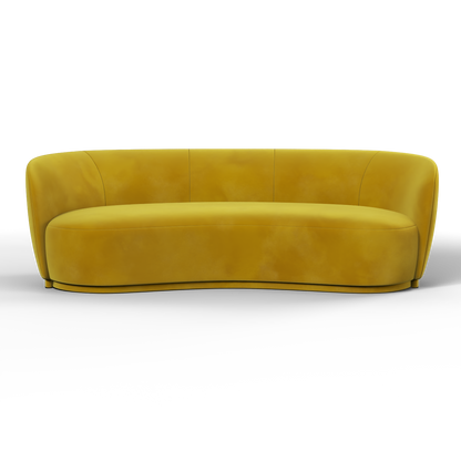 Posh Sofa - Curved Back Sofa with Continuous Base