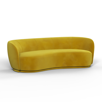 Posh Sofa - Curved Back Sofa with Continuous Base