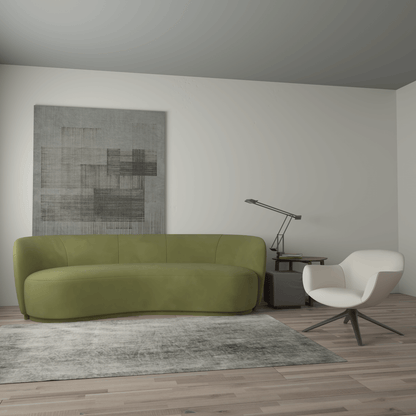 Posh Sofa - Curved Back Sofa with Continuous Base