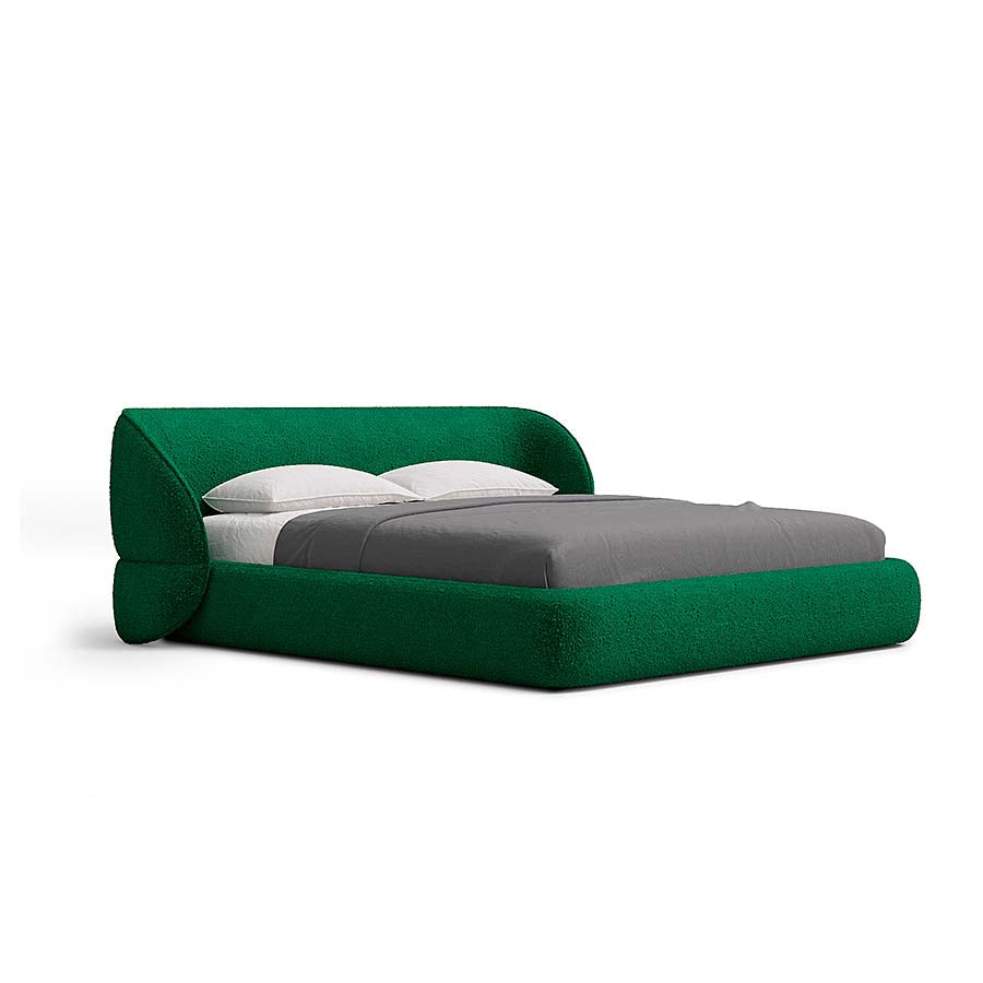 Carla Bed with Modern Curved Headboard