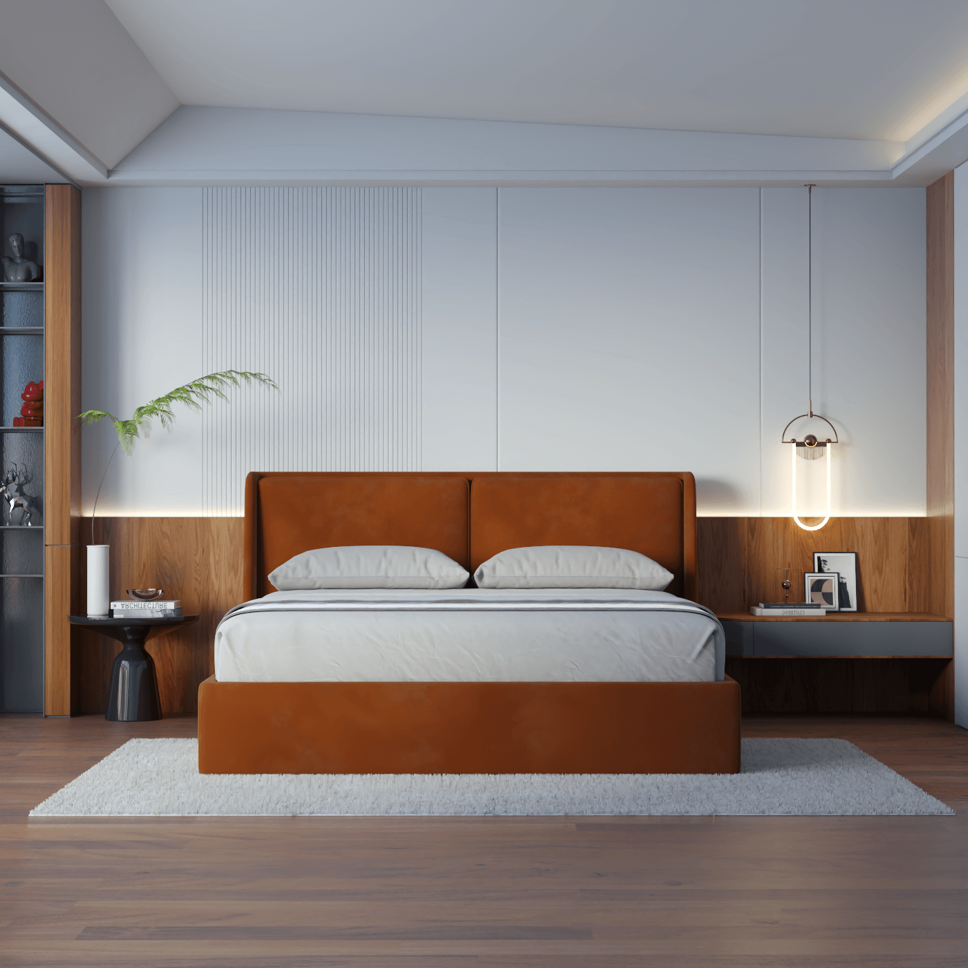 Ruby Upholstered Double Bed in Premium Fabric