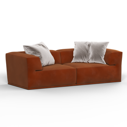 Savile Sofa — Compact Form with Wide Straight Armrests