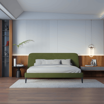 Selma Double Bed with Deep Vertical Tufting