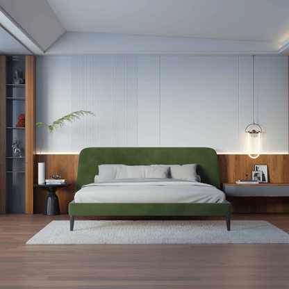 Selma Double Bed with Deep Vertical Tufting