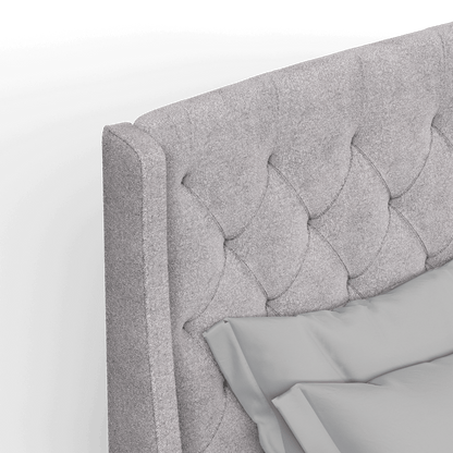 Sophia Upholstered Bed with Buttoned Headboard
