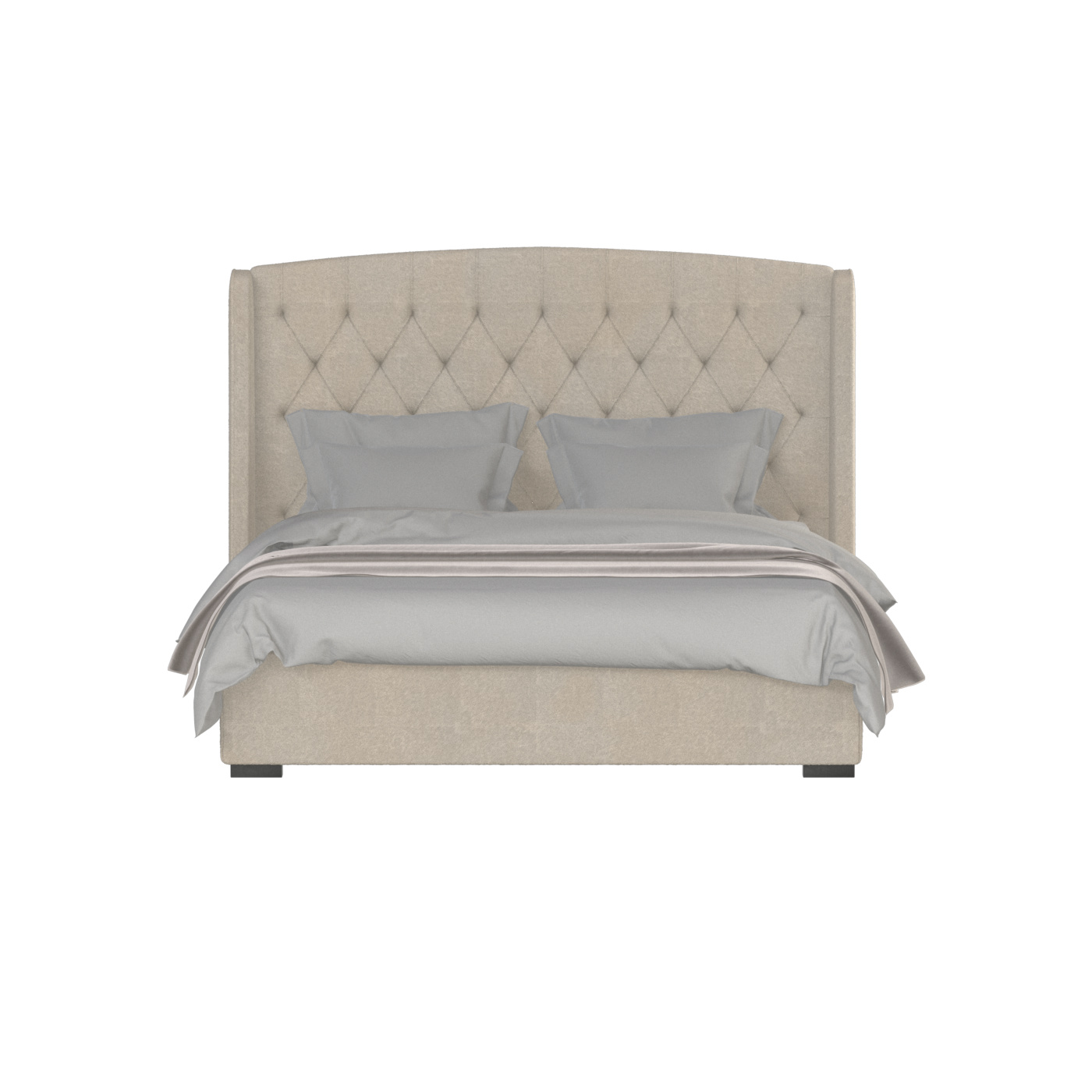 Sophia Upholstered Bed with Buttoned Headboard