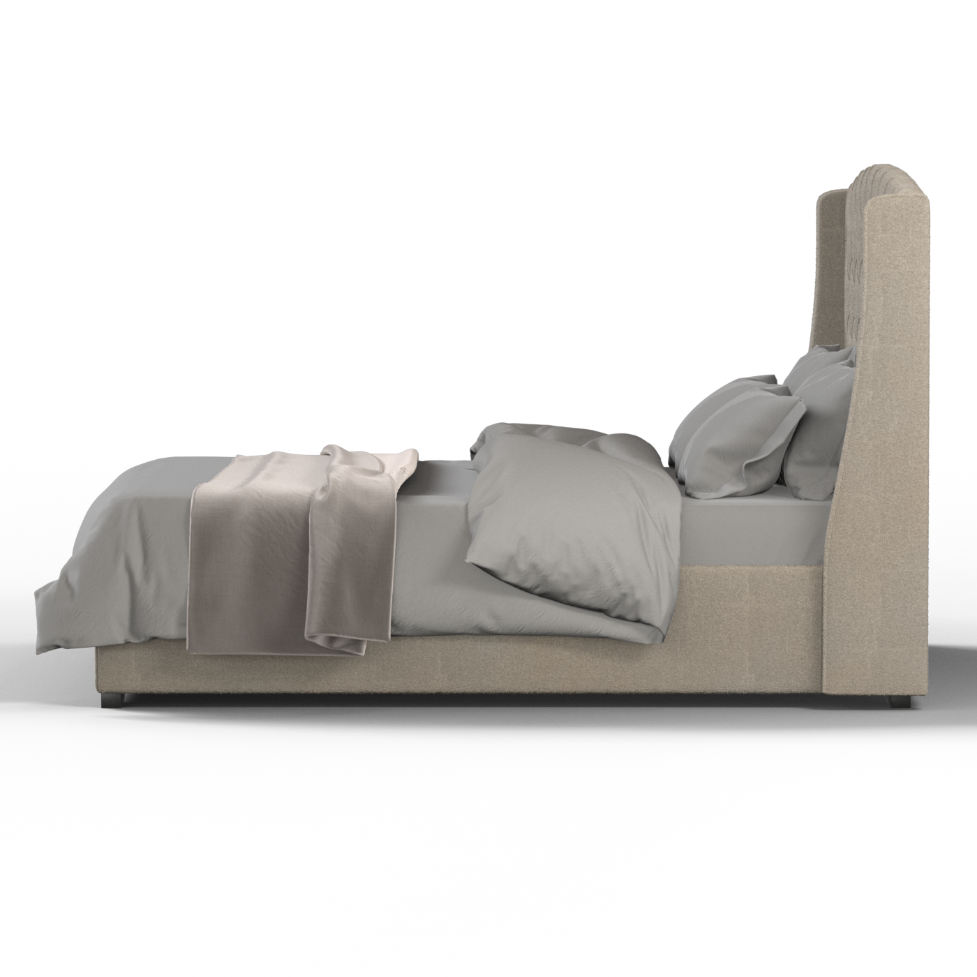 Sophia Upholstered Bed with Buttoned Headboard