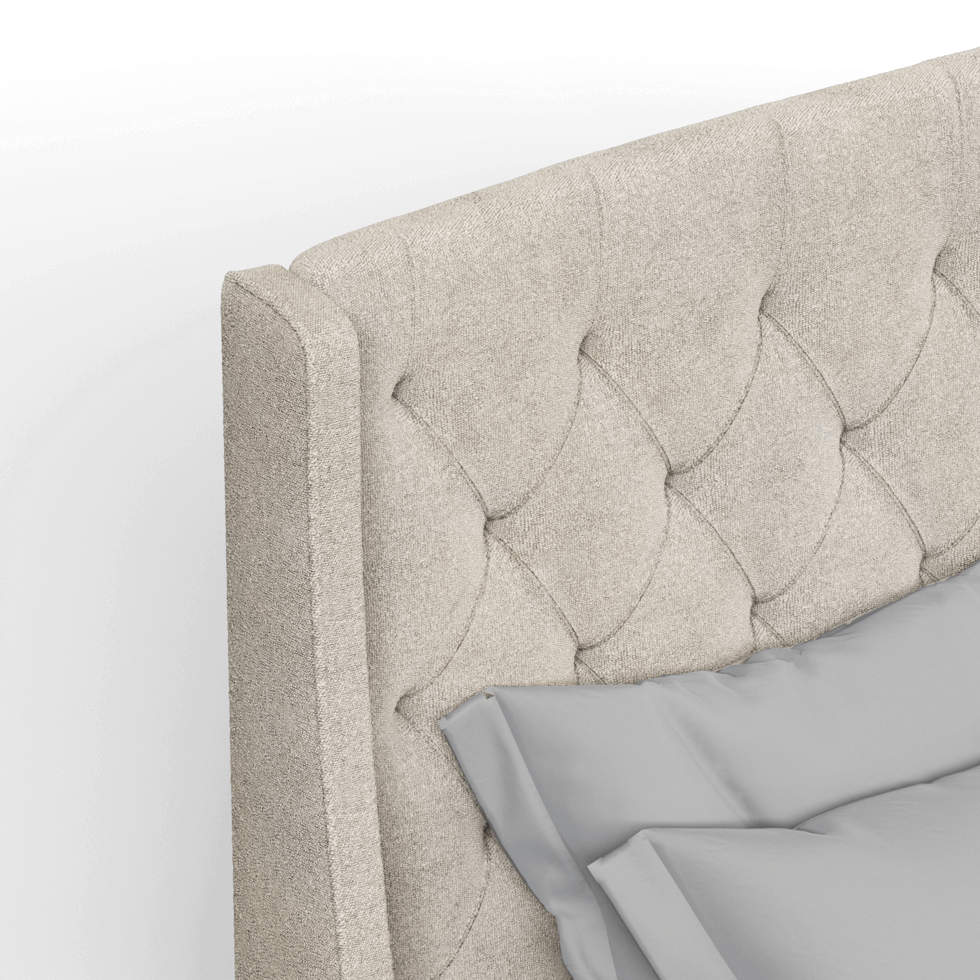 Sophia Upholstered Bed with Buttoned Headboard