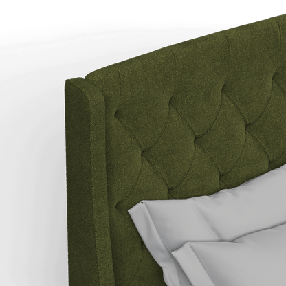 Sophia Upholstered Bed with Buttoned Headboard