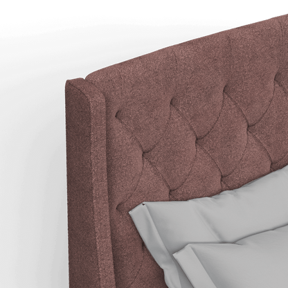 Sophia Upholstered Bed with Buttoned Headboard