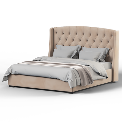 Sophia Upholstered Bed with Buttoned Headboard