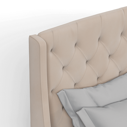 Sophia Upholstered Bed with Buttoned Headboard