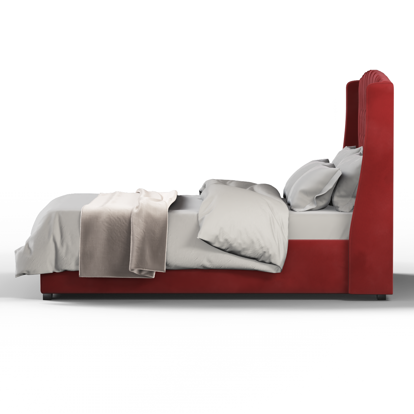 Sophia Upholstered Bed with Buttoned Headboard