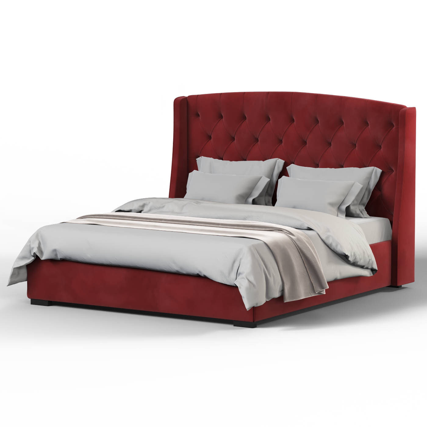 Sophia Upholstered Bed with Buttoned Headboard