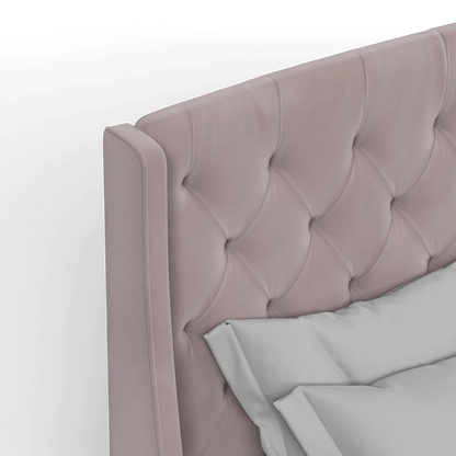 Sophia Upholstered Bed with Buttoned Headboard