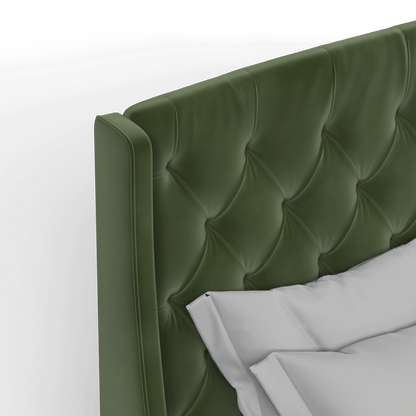 Sophia Upholstered Bed with Buttoned Headboard