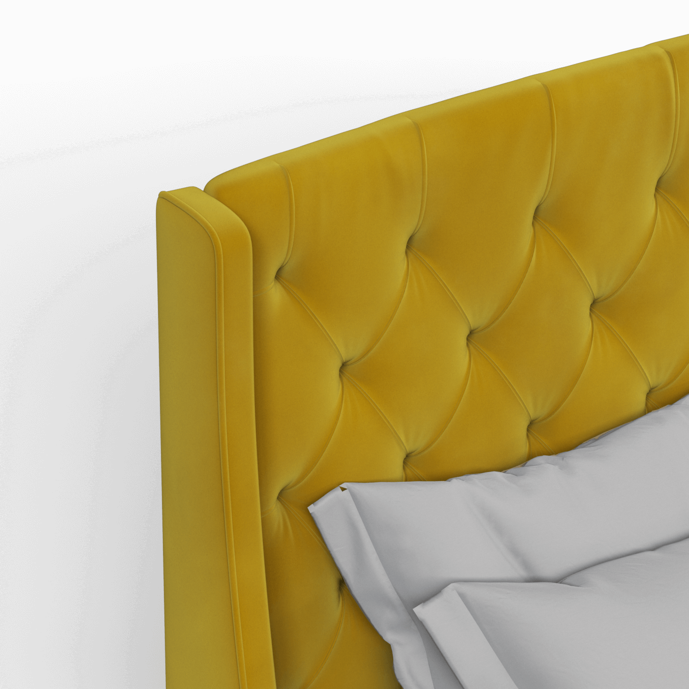 Sophia Upholstered Bed with Buttoned Headboard