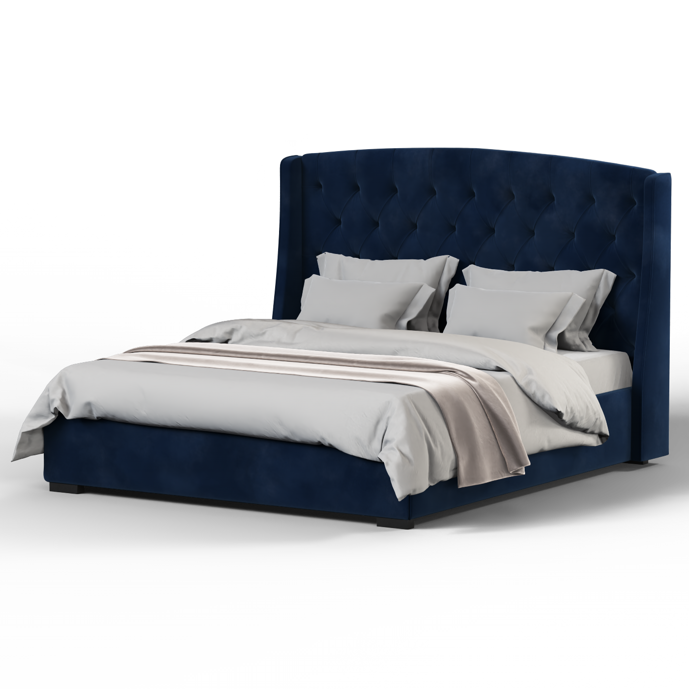 Sophia Upholstered Bed with Buttoned Headboard