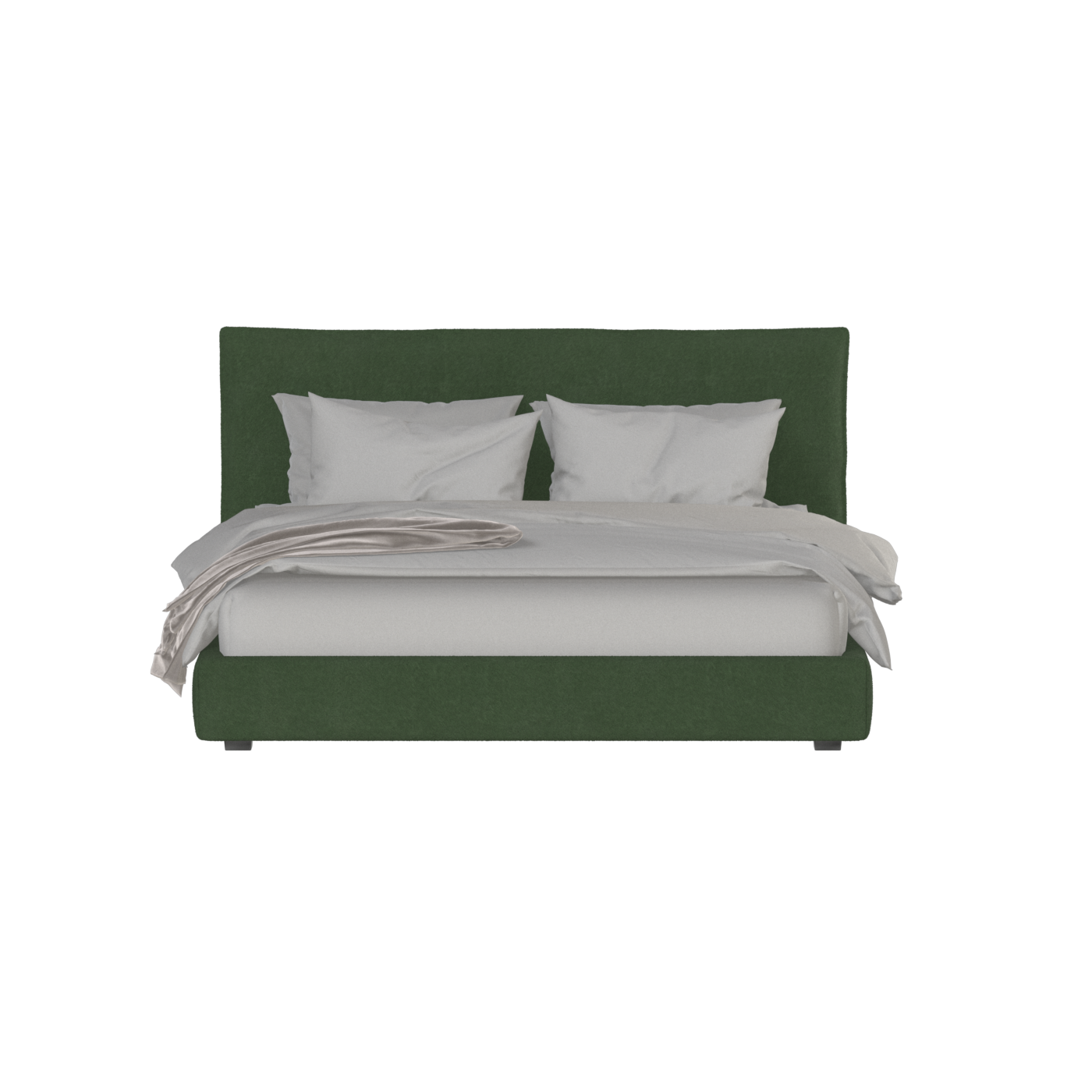 Thea Upholstered Double Bed with Clean Headboard