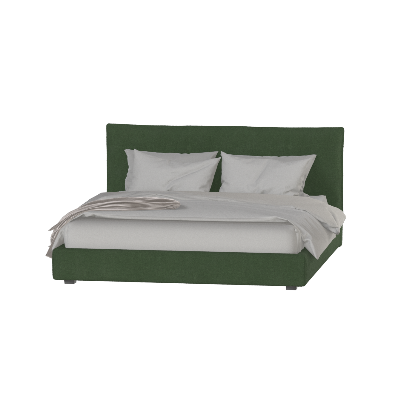 Thea Upholstered Double Bed with Clean Headboard