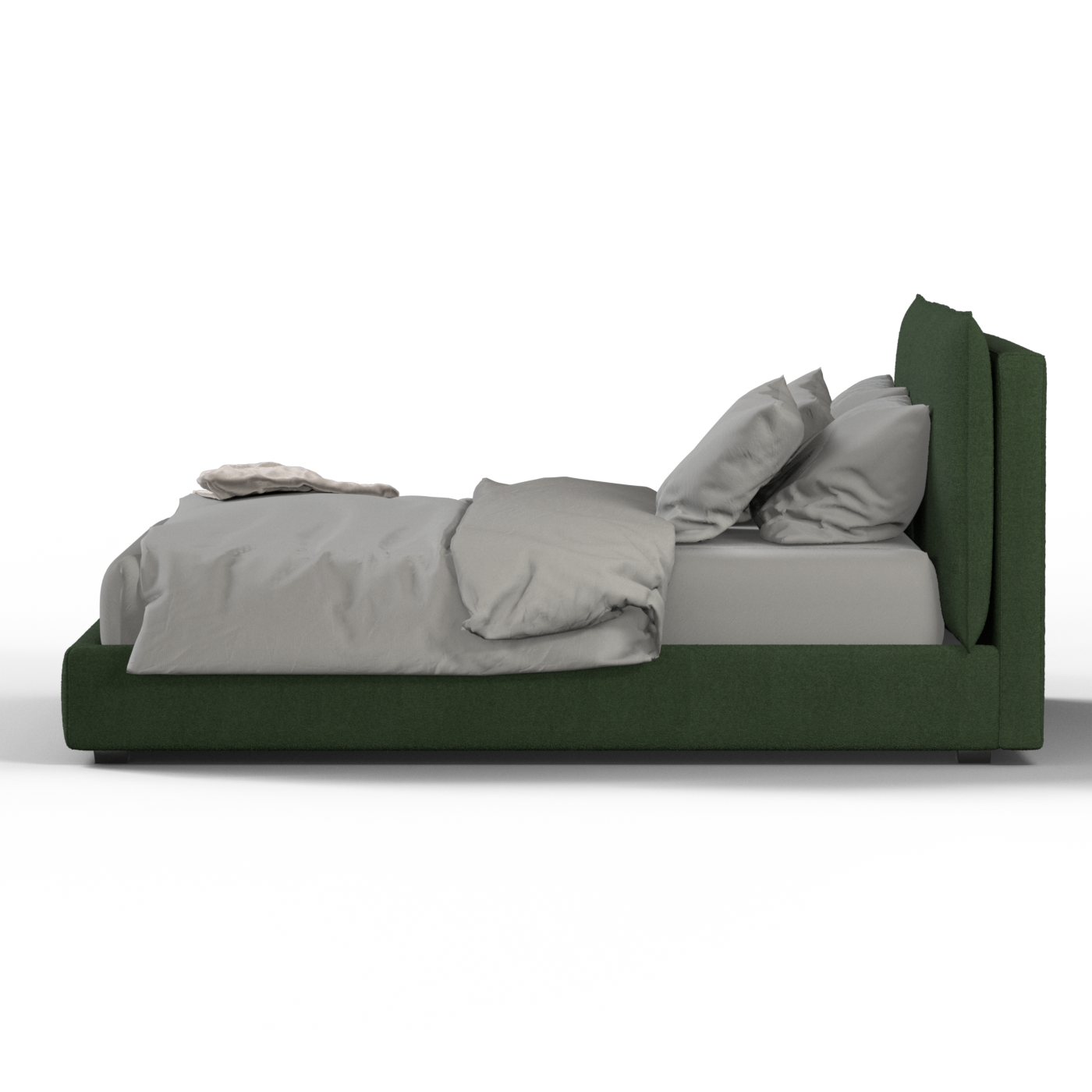 Thea Upholstered Double Bed with Clean Headboard
