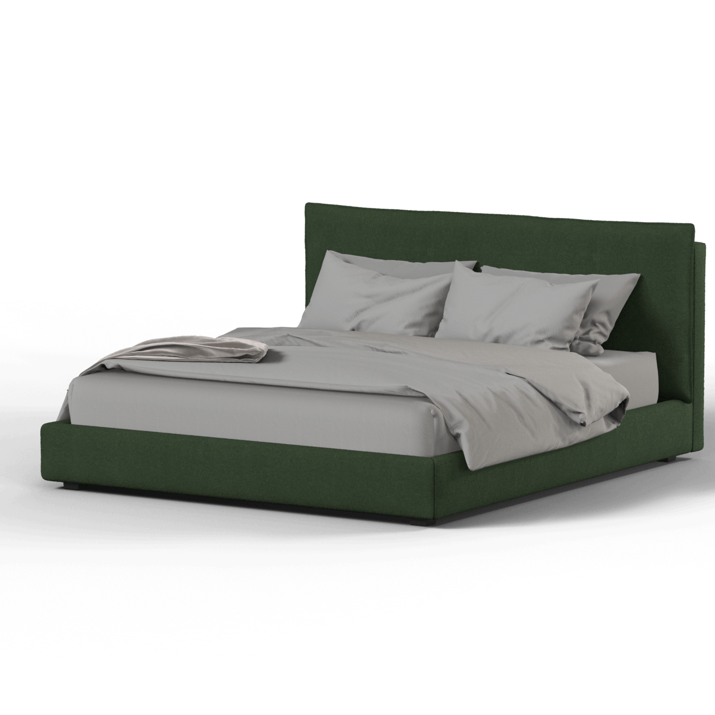 Thea Upholstered Double Bed with Clean Headboard