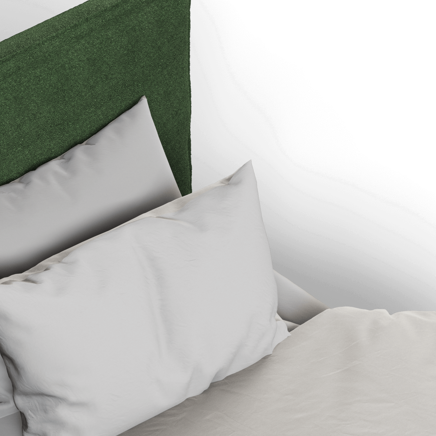 Thea Upholstered Double Bed with Clean Headboard