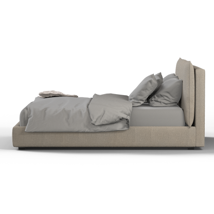 Thea Upholstered Double Bed with Clean Headboard