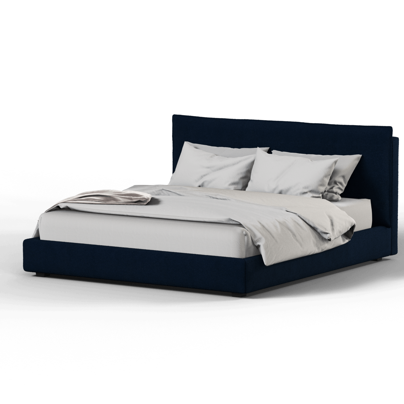 Thea Upholstered Double Bed with Clean Headboard