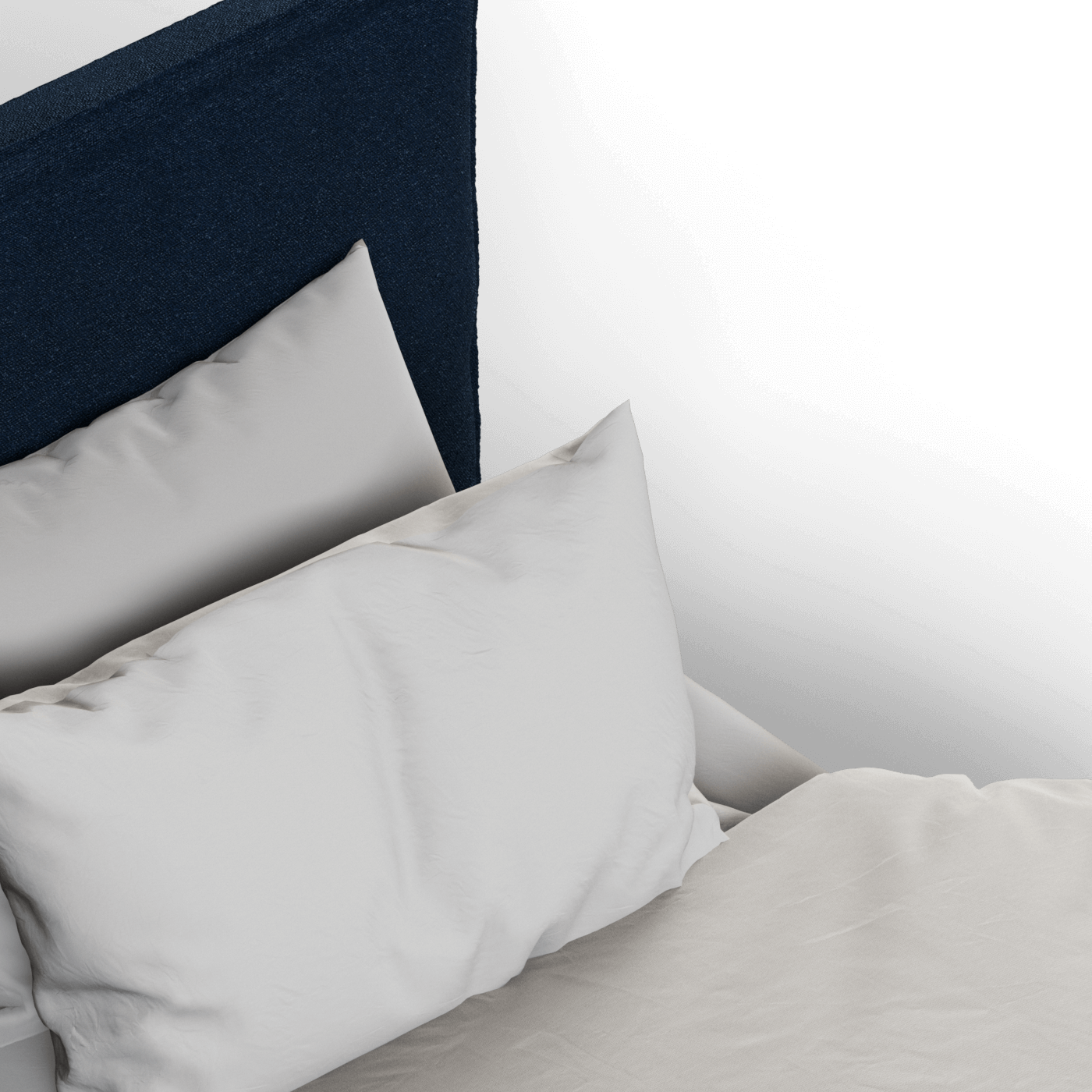 Thea Upholstered Double Bed with Clean Headboard