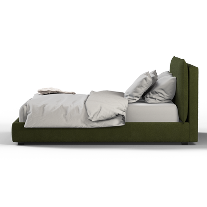 Thea Upholstered Double Bed with Clean Headboard