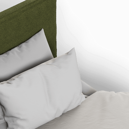 Thea Upholstered Double Bed with Clean Headboard