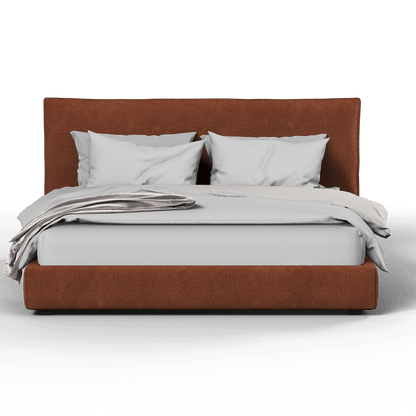 Thea Upholstered Double Bed with Clean Headboard