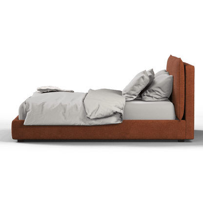 Thea Upholstered Double Bed with Clean Headboard