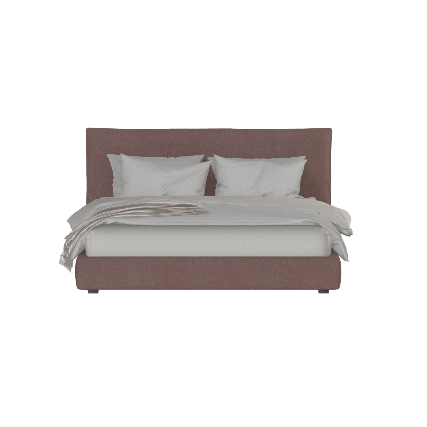 Thea Upholstered Double Bed with Clean Headboard