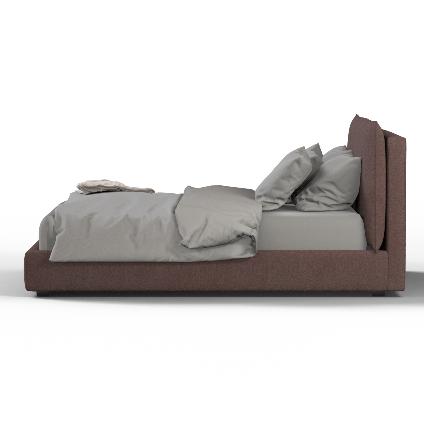 Thea Upholstered Double Bed with Clean Headboard