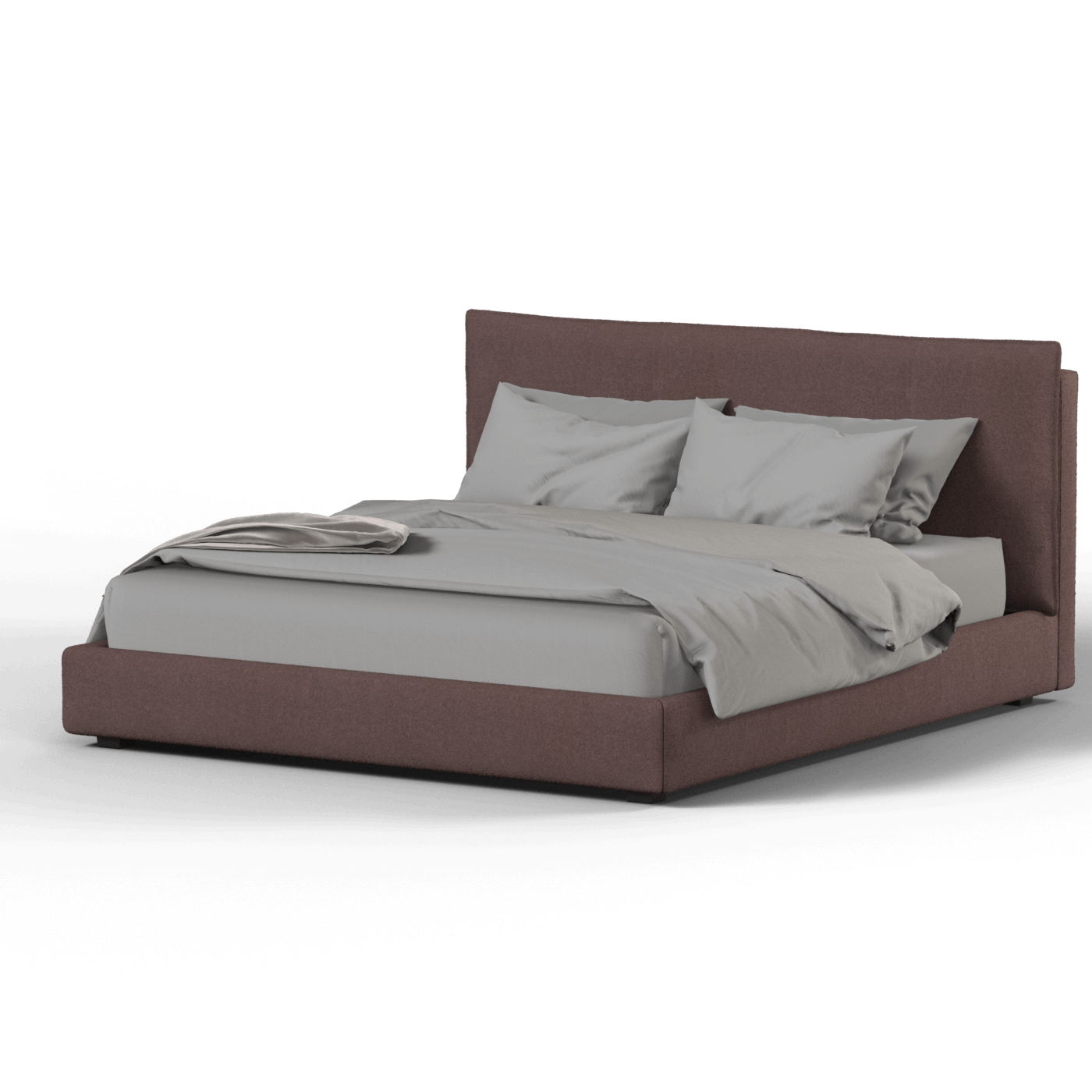 Thea Upholstered Double Bed with Clean Headboard