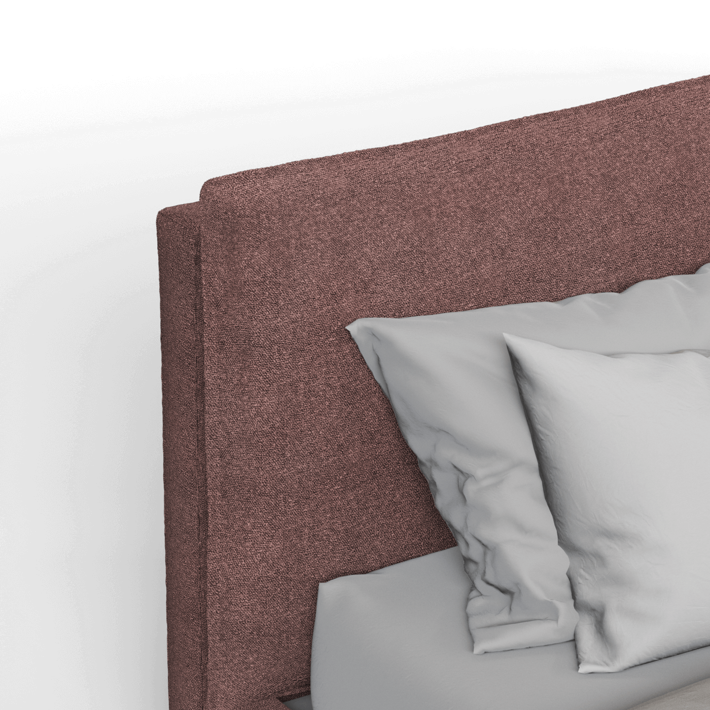 Thea Upholstered Double Bed with Clean Headboard