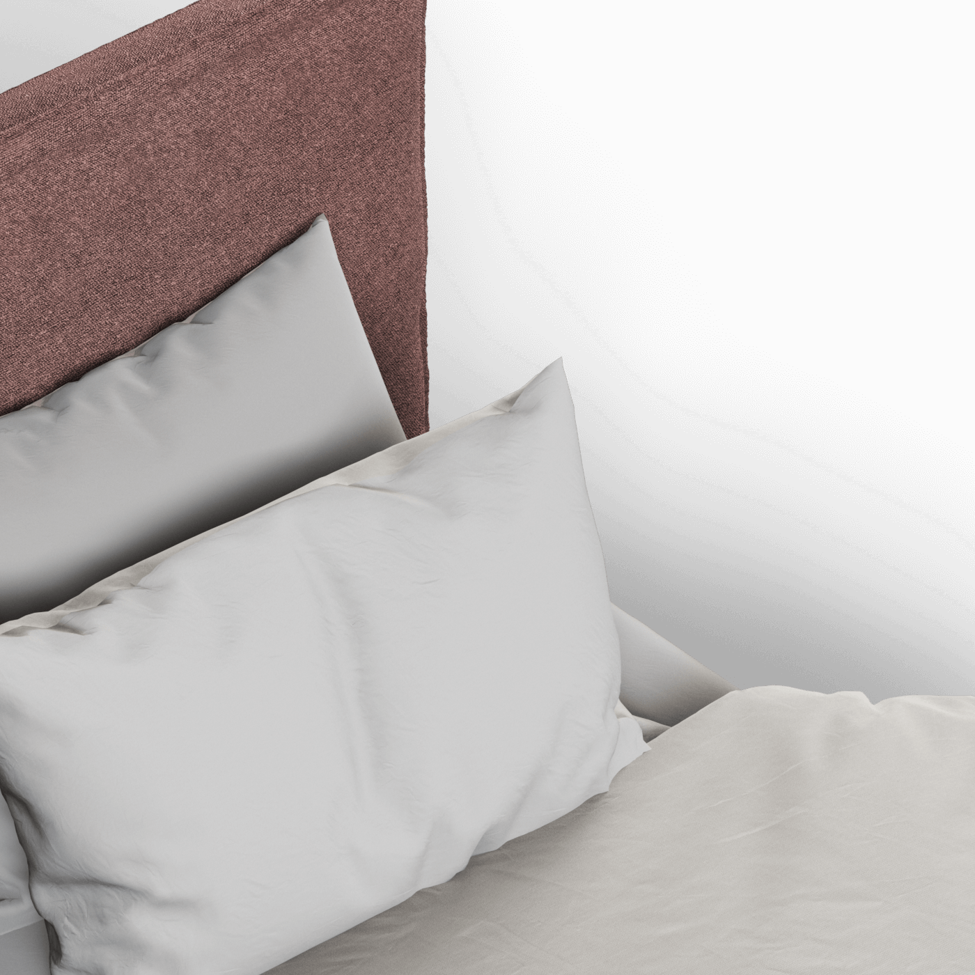 Thea Upholstered Double Bed with Clean Headboard