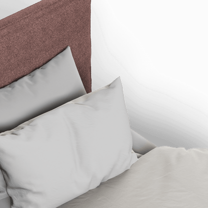 Thea Upholstered Double Bed with Clean Headboard