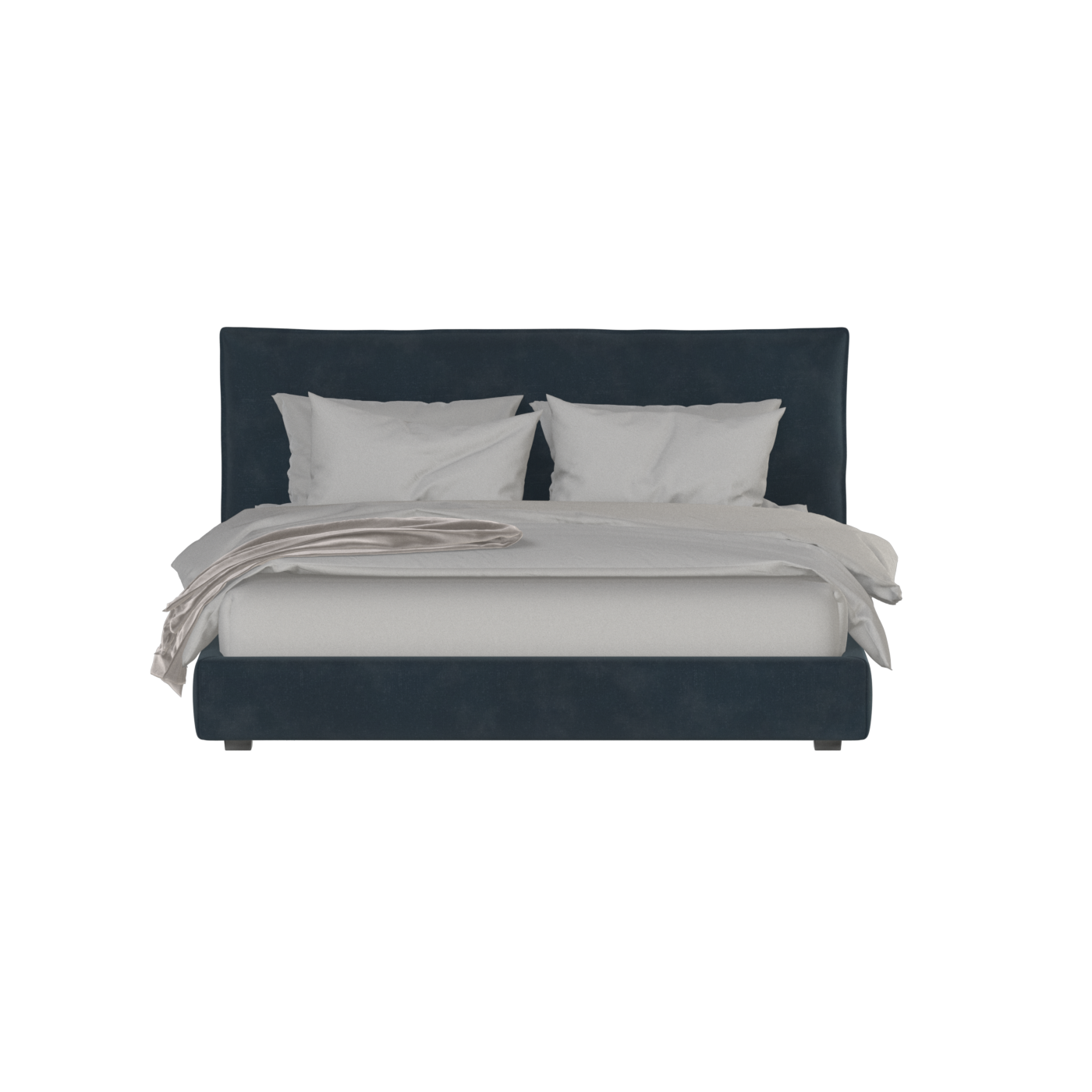 Thea Upholstered Double Bed with Clean Headboard