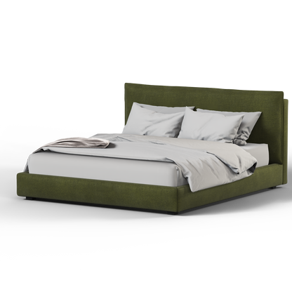 Thea Upholstered Double Bed with Clean Headboard