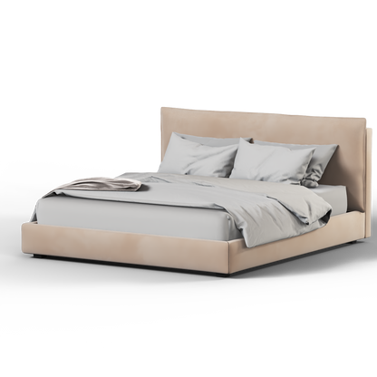 Thea Upholstered Double Bed with Clean Headboard