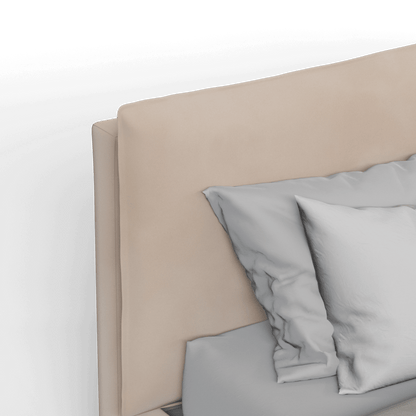Thea Upholstered Double Bed with Clean Headboard