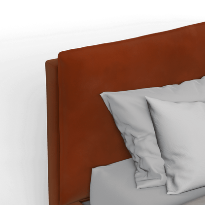 Thea Upholstered Double Bed with Clean Headboard