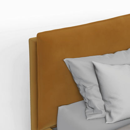 Thea Upholstered Double Bed with Clean Headboard