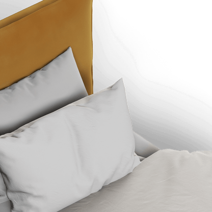 Thea Upholstered Double Bed with Clean Headboard