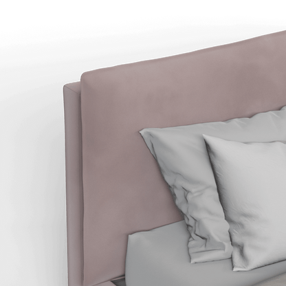 Thea Upholstered Double Bed with Clean Headboard