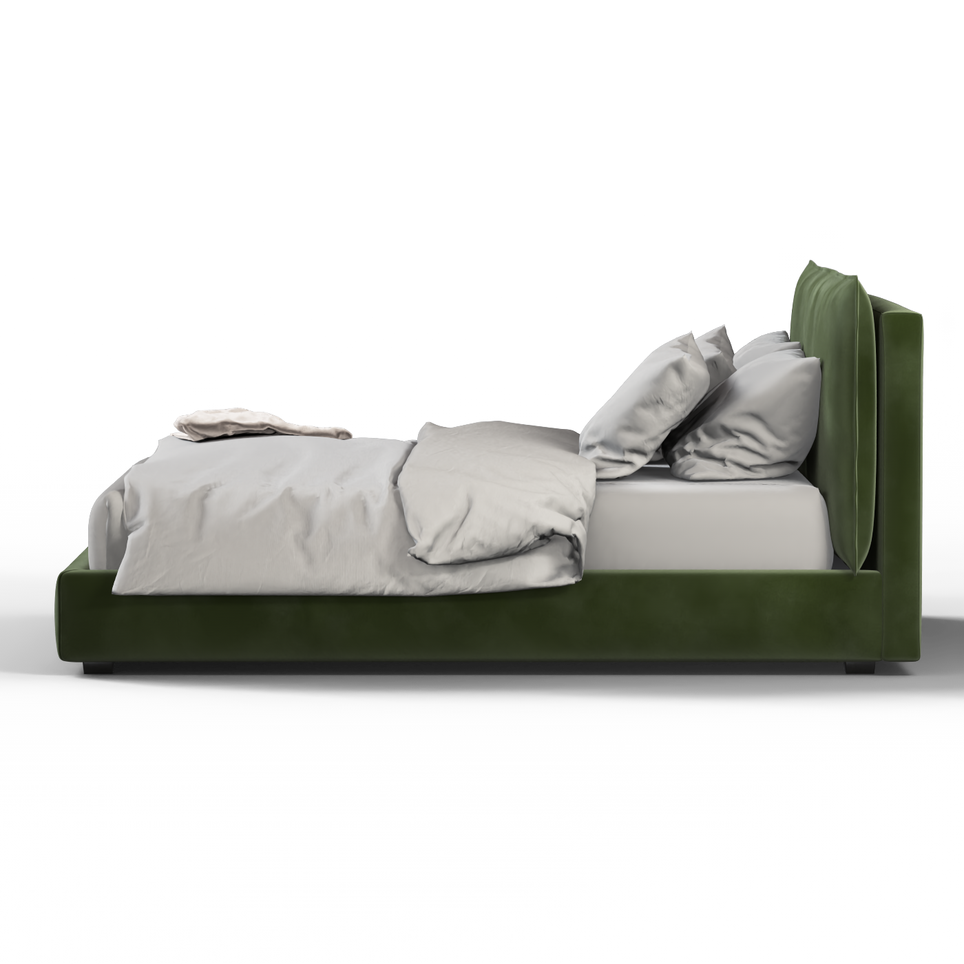Thea Upholstered Double Bed with Clean Headboard