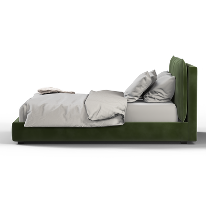 Thea Upholstered Double Bed with Clean Headboard